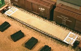 American-Models Wood Deck Set for Tangent GSC 60' Flatcar Kit HO Scale Model Train Freight Car Part #200