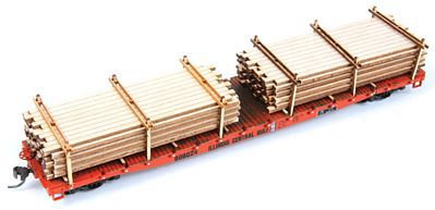 American-Models Extended Lumber Kit (Fits GSC 536 Flatcars) HO Scale Model Train Freight Car Load #201