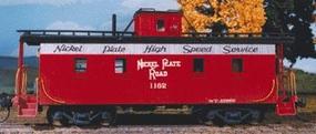 American-Models Wood Caboose Kit Nickel Plate Road HO Scale Model Train Freight Car #851