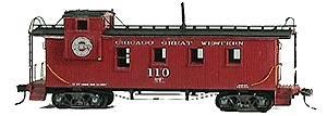 American-Models 33 Caboose Kit Chicago Great Western HO Scale Model Train Freight Car #856