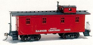 American-Models 28 Caboose Without Side Door Kit Illinois Central HO Scale Model Train Freight Car #862