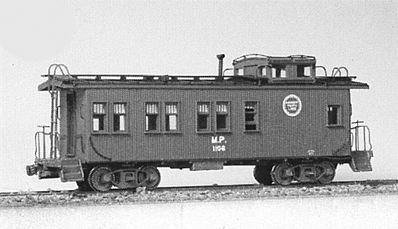 American-Models Wood Caboose - Kit Missouri Pacific Drovers Car HO Scale Model Train Freight Car #883