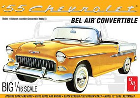 AMT 1955 Chevy Bel Air Convertible Plastic Model Car Kit 1/16 Scale #1134