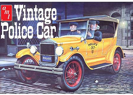 AMT 27 Ford T Vintge Polce Car Plastic Model Car Vehicle Kit 1/25 Scale #1182