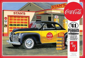 1941 Plymouth Coupe Coca-Cola Plastic Model Car Vehicle Kit 1/25 Scale #1197