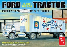 AMT Ford C600 Hostess Truck w/Trailer Plastic Model Truck Vehicle Kit 1/25 Scale #1221
