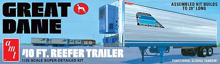 AMT Great Dane 40 Reefer Trailer C Plastic Model Truck Vehicle Kit 1/25 Scale #1249