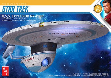 AMT Star Trek USS Excelsior Starship Science Fiction Plastic Model #1257