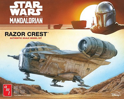 AMT Star Wars- Mandalorian Razor Crest Ship Plastic Model Spacecraft Kit 1/72 Scale #1273