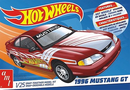 AMT 96 Ford Mustang GT Snap Plastic Model Car Vehicle Kit 1/25 Scale #1298