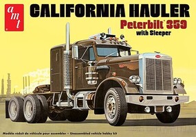 AMT Peterbilt 359 California Hauler Cab w/Sleeper Plastic Model Truck Kit 1/25 Scale #1327