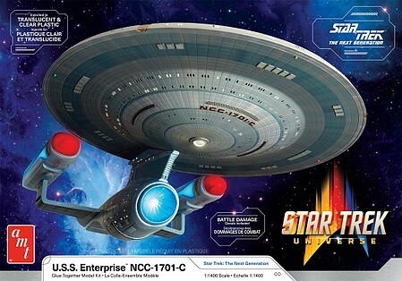 AMT Star Trek USS Enterprise NCC1701C Plastic Model Spacecraft Kit 1/1400 Scale #1332m