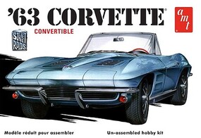 AMT 1963 Chevy Corvette Convertible Plastic Model Car 1/25 Scale #1335