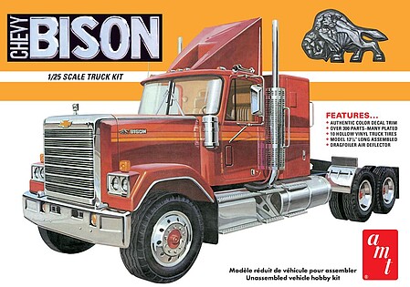 AMT 1/25 Chevrolet Bison Conventional Tractor Cab Plastic Model Truck Kit 1/25 Scale #1390