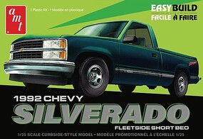 AMT 1992 Chevy Silverado Shortbed Fleetside Pickup Plastic Model Truck Kit 1/25 Scale #1408m