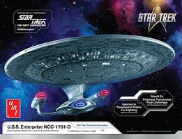 AMT Star Trek USS Enterprise NCC1701D Plastic Model Spacecraft Kit 1/1400 Scale #1429