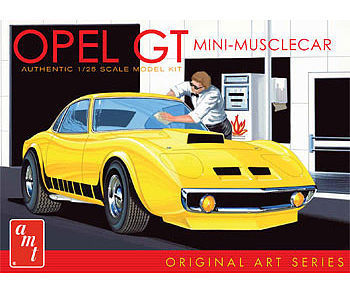 AMT Opel GT Car (White) Plastic Model Car Kit 1/25 Scale #729