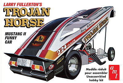 AMT Trojan Horse 1975 Mustang Funny Car Plastic Model Car Kit 1/25 Scale #1009-12