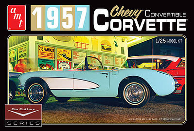 AMT 1957 Corvette Conv Aqua C.Lewis Car Plastic Model Car Kit 1/25 Scale #1016-12