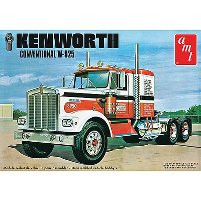 AMT Kenworth W925 Conventional Semi Tractor Plastic Model Truck Kit 1/25 Scale #1021