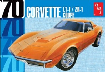 AMT 1970 Chevy Corvette Coupe Plastic Model Car Kit 1/25 Scale #1097-12