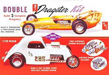 thumbnail image 2 of Fiat Double Dragster -- Plastic Model Car Vehicle Kit -- 1/25 Scale -- #1380 Pictures By Wityak58 2 of 13