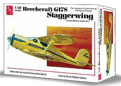 AMT Beechcraft G17S Staggerwing Plastic Model Airplane Kit 1/48 Scale #886-12