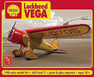 AMT Shell Oil Lockheed Vega Plastic Model Airplane 1/48 Scale #950-12