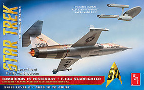 AMT Star Trek F-104 Starfighter Science Fiction Plastic Model Kit 1/48 Scale #953-12