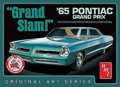 AMT 1965 Pontiac Grand Prix Grand Slam OAS White Plastic Model Car Kit 1/25 Scale #990-12