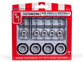 AMT KH Wire Wheels & Tires Pack Plastic Model Tire Wheel Kit 1/25 Scale #pp33