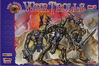 Alliance War Trolls Set #1 Figures Plastic Model Fantasy Figure Kit 1/72 Scale #72030