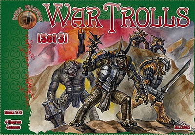 Alliance War Trolls Set #3 Figures (4) Plastic Model Fantasy Figure Kit 1/72 Scale #72032