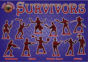 Alliance Survivors (Anti-Zombies) (48) Plastic Model Fantasy Figure Kit 1/72 Scale #72038