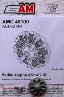 Advanced An2 ASh62 IR Radial Piston Engine for HBO Plastic Model Aircraft Acc. Kit 1/48 Scale #48100