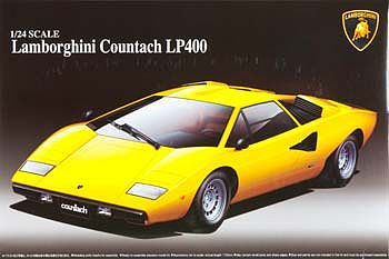 Aoshima Lamborghini Countach LP400 Sports Car (Re-Issue) Plastic Model Car Kit 1/24 #046708