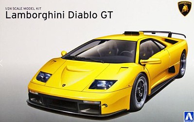 Aoshima Lamborghini Diablo GT Sports Car (New Tool) Plastic Model Car Kit 1/24 Scale #10501