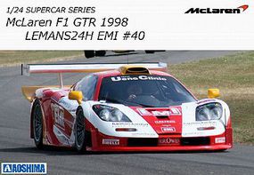 Aoshima 1998 McLaren F1 GTR LeMans Mans #40 24-Hr Race Car Plastic Model Car Kit 1/24 Scale #141496