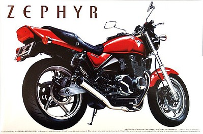 Aoshima Kawasaki Zephyr Type IV Motorcycle Plastic Model Motorcycle Kit 1/12 Scale #41659