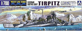 Aoshima German Battleship Tirpitz Waterline Plastic Model Military Ship Kit 1/700 Scale #46067