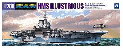 Aoshima HMS Illustrious Aircraft Carrier Waterline Plastic Model Military Ship Kit 1/700 #51047