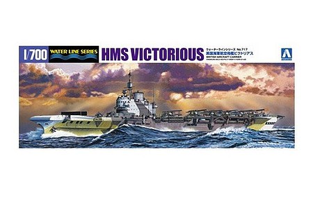 Aoshima HMS Victorious Aircraft Carrier Plastic Model Military Ship Kit 1/700 Scale #51061