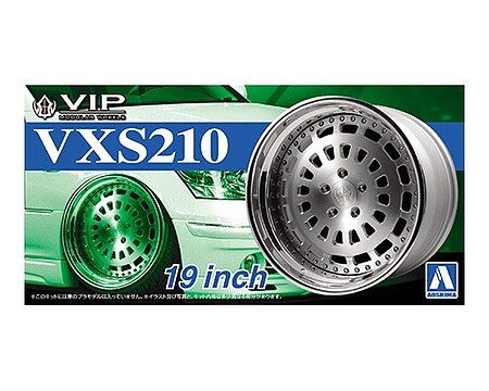 Aoshima VIP Modular VXS210 19 Tire & Wheel Set (4) Plastic Model Tire Wheel Kit 1/24 Scale #52471