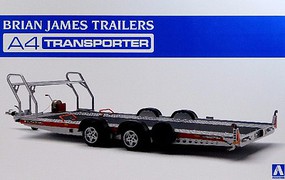 Aoshima Brian James A4 Transporter Trailer (New Tool) Plastic Model Trailer Kit 1/24 Scale #52600