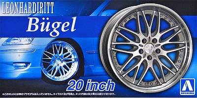 Aoshima Leonhardiritt Bugel 20 Tire & Wheel Set (4) Plastic Model Tire Wheel 1/24 Scale #53829