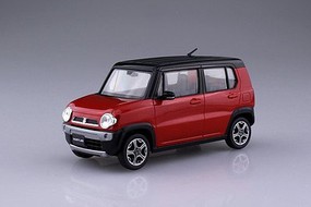 Aoshima Suzuki Hustler Car (Snap Molded in Red Pearl) Plastic Model Car Kit 1/32 Scale #54147