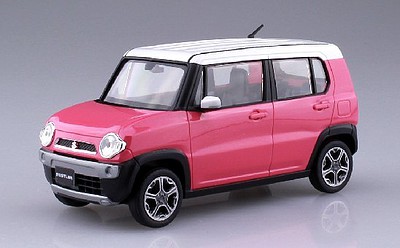 Aoshima Suzuki Hustler Car (Snap Molded in Pink Metallic) Plastic Model Car Kit 1/32 Scale #54154