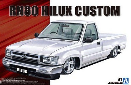 Aoshima 1/25 1985 Toyota Hilux RN80 Custom Lowrider Pickup Truck
