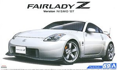 Aoshima 2007 Nissan Z33 Fairlady Z Version Nismo Car Plastic Model Car Kit 1/24 Scale #55229