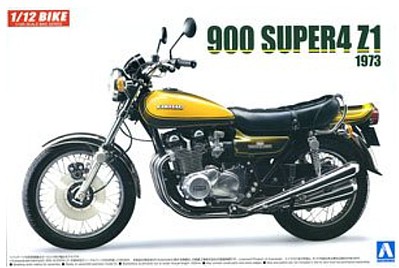Aoshima Kawasaki 900 Super4 Z1 1973 Model Motorcycle Plastic Model Motorcycle Kit 1/24 Scale #55311